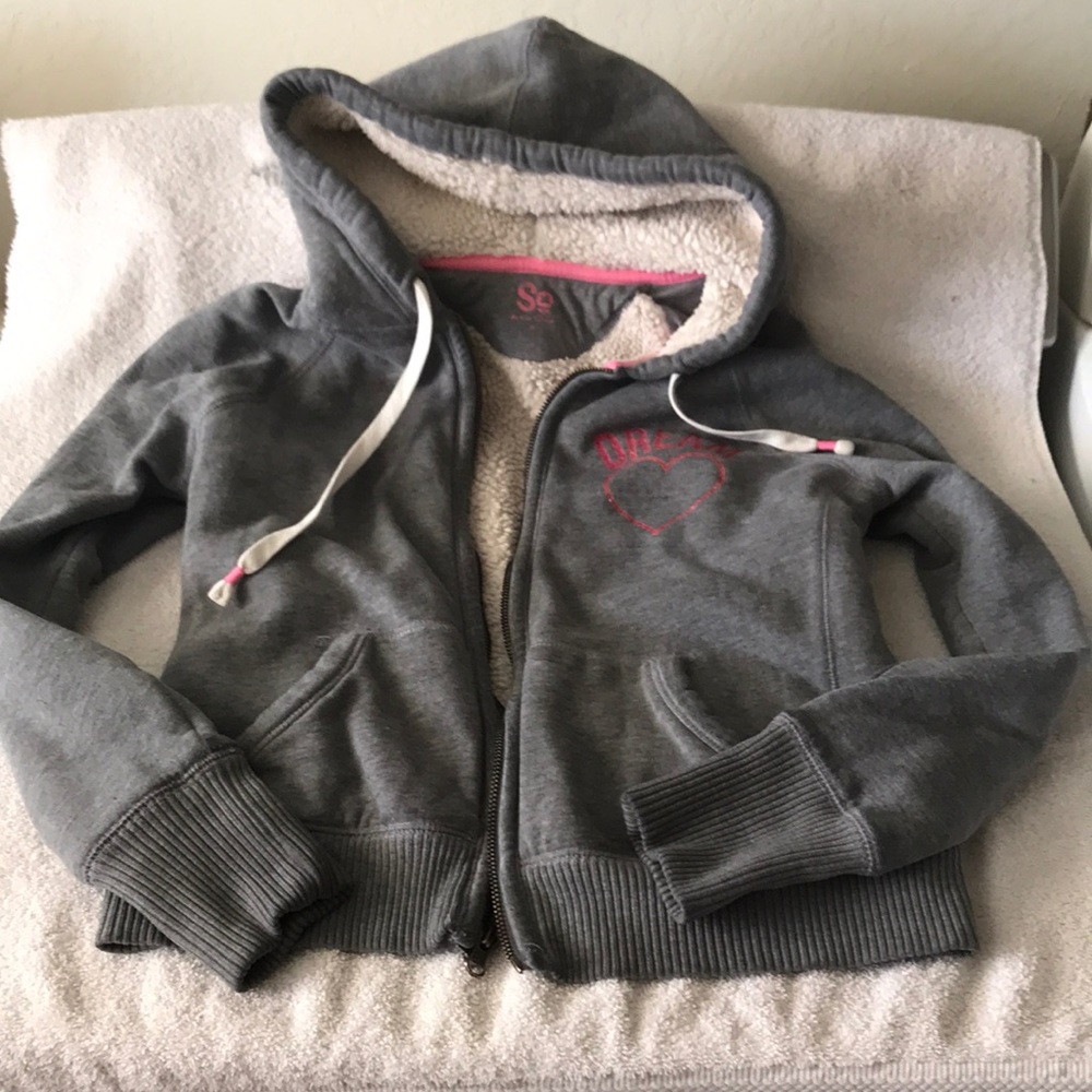 Zip Up, Fleece Lined Hoodie